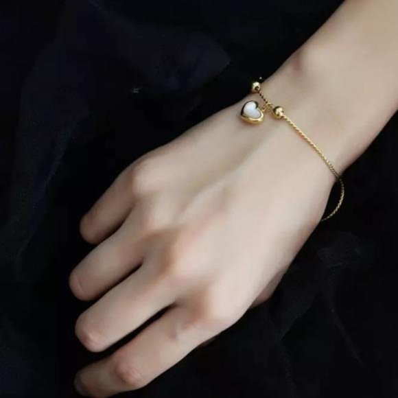 NEW 925 STERLING SILVER HEART LOVE BRACELET, NICE BRACELET, CUTE BRACELET - Picture 4 of 5